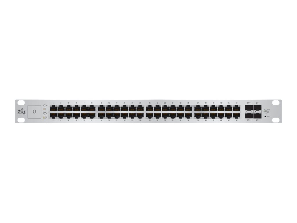 Ubiquiti UniFi Switch US-48-500W - Switch - managed - 48 x 10/100/1000 (PoE+) + 2 x 10 Gigabit SFP+ + 2 x Gigabit SFP - an Rack 