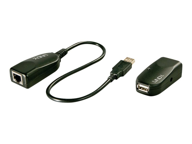 LINDY USB 2.0 CAT5 Extender (Transmitter and Receiver units) - USB-Erweiterung - USB, USB 2.0 - bis zu 50 m