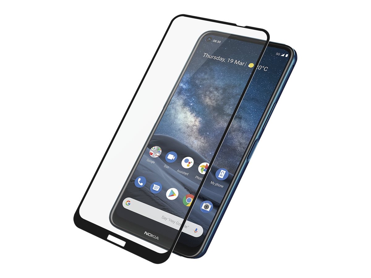 PanzerGlass Case Friendly - Bildschirmschutz für Handy - Glas - Rahmenfarbe schwarz - für Nokia 8.3