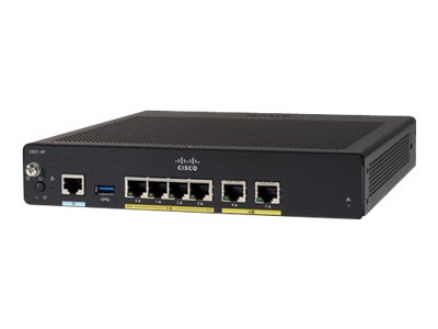 Cisco Integrated Services Router 931 - - Router - 4-Port-Switch - 1GbE - WAN-Ports: 2