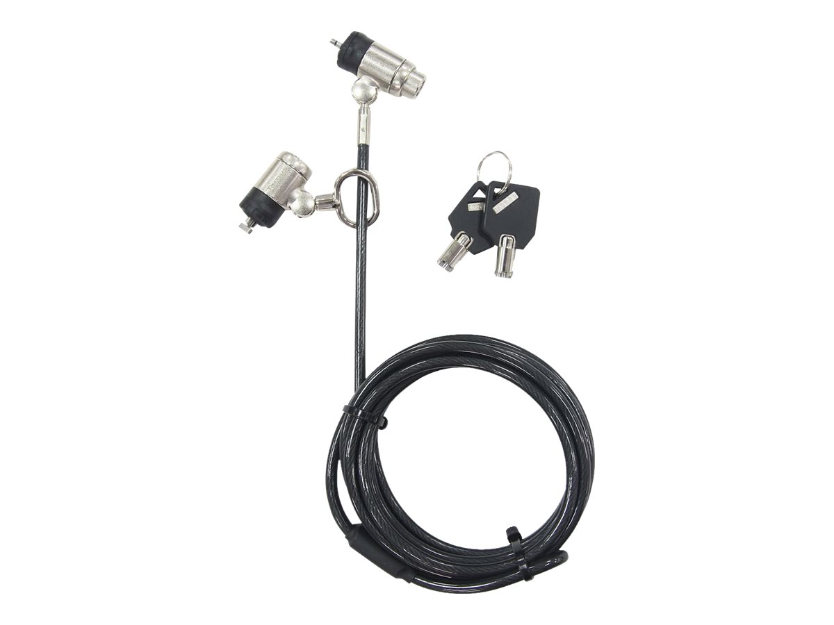 Targus Defcon Dual P2MKL Cable Lock - Sicherheitskabelschloss - Grau - 1.8 m
