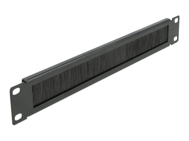Delock Cable Management Brush Strip - Kabelmanagementblende mit Brste - Schwarz - 1U - 48.3 cm (19
