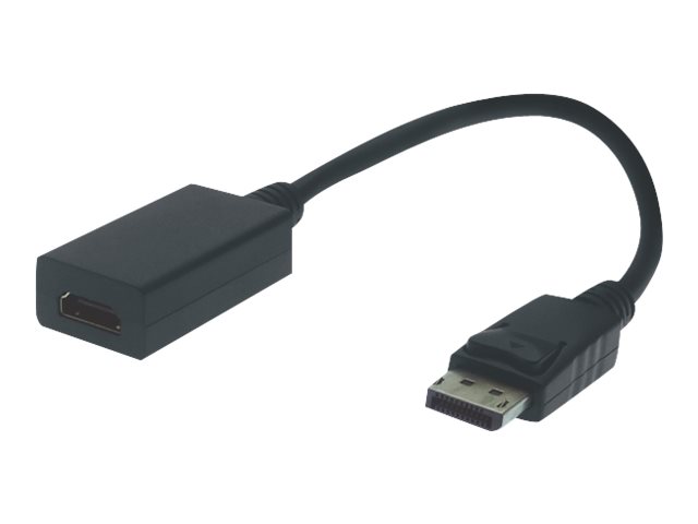 M-CAB - Videoadapter - DisplayPort mnnlich zu HDMI weiblich - 20 cm - Schwarz - 1080p-Untersttzung