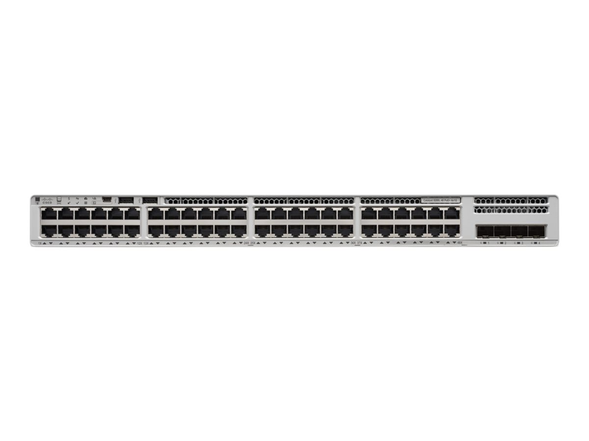 Cisco Catalyst 9200L - Network Essentials - Switch - L3 - 48 x 10/100/1000 (PoE+) + 4 x Gigabit SFP (Uplink) - an Rack montierba