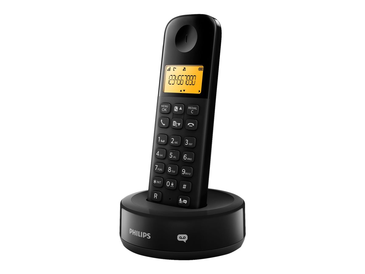 Philips D1651B - Schnurlostelefon - Anrufbeantworter mit Rufnummernanzeige - DECT\GAP