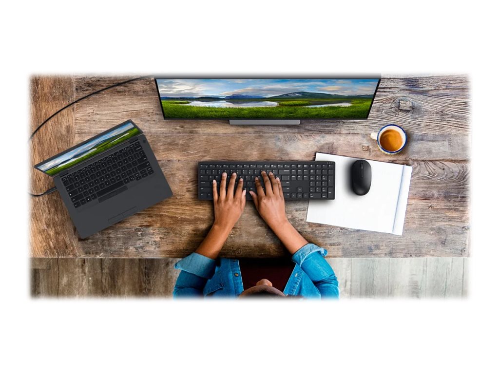 Dell Pro KM5221W - Tastatur-und-Maus-Set - kabellos - 2.4 GHz - QWERTY - US International