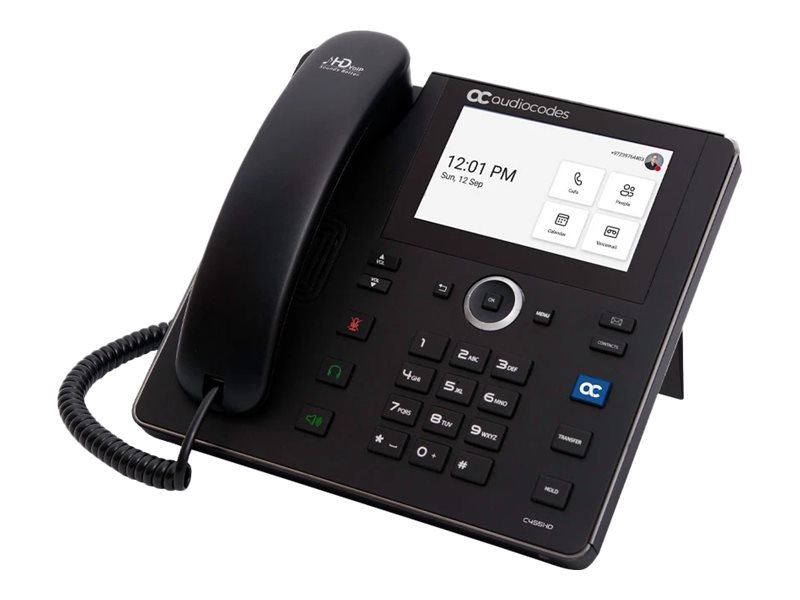 AudioCodes C455HD - VoIP-Telefon mit Rufnummernanzeige - RTCP, RTP, SRTP - 8 Leitungen