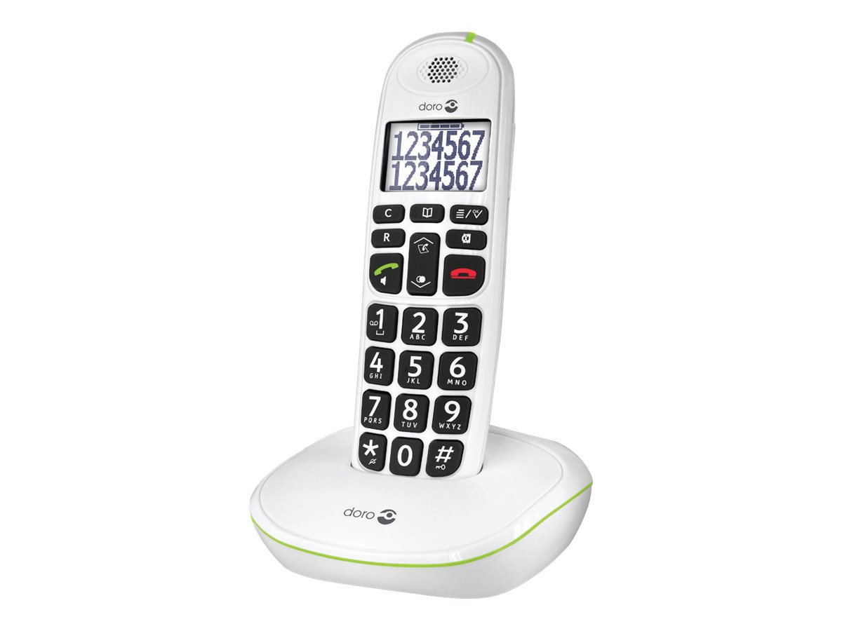DORO PhoneEasy 110 - Schnurlostelefon mit Rufnummernanzeige/Anklopffunktion - DECT\GAP - weiss