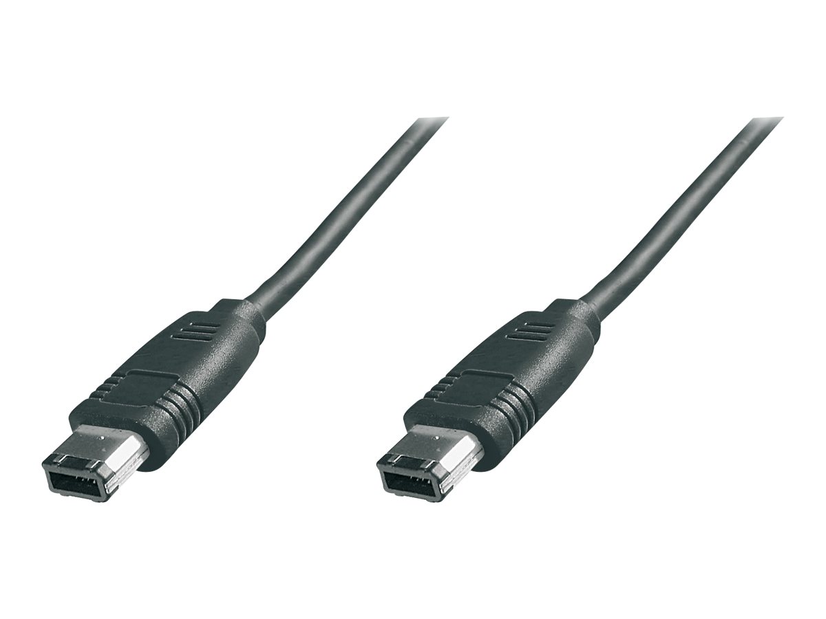 ASSMANN - IEEE 1394-Kabel - FireWire, 6-polig (M) zu FireWire, 6-polig (M) - 3 m - geformt - Schwarz