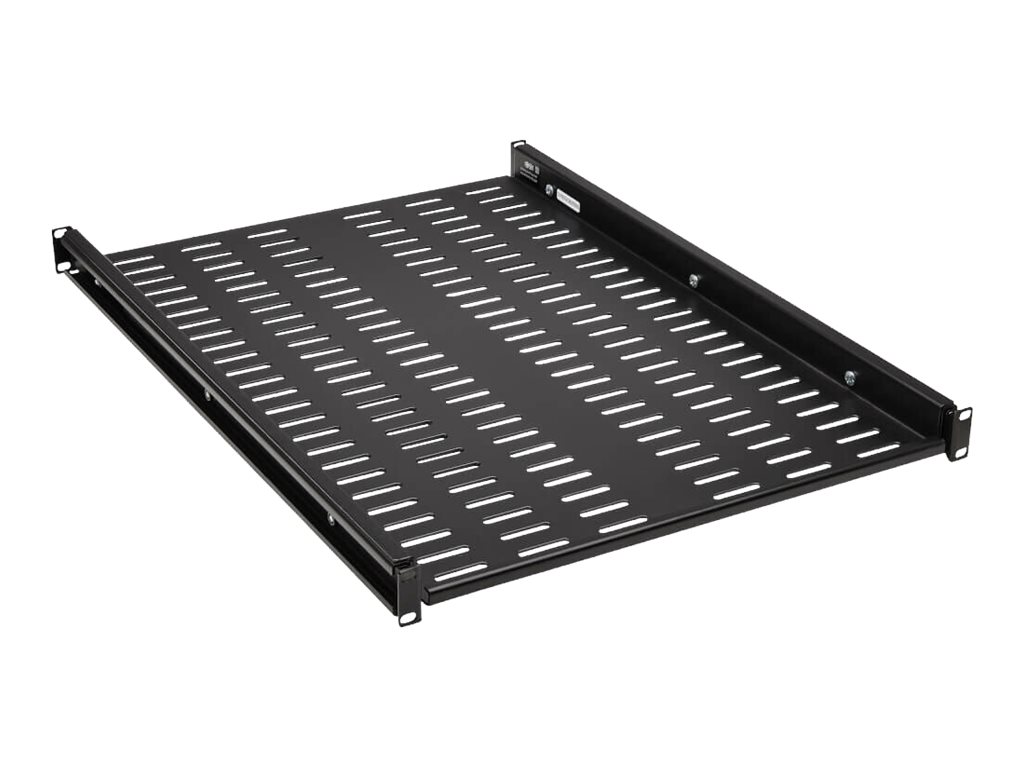 Tripp Lite SmartRack 1U Adjustable-Depth Rack Shelf - Steel, Vented, 250 lb. (113 kg) Capacity - Rack - Regal - Schwarz - 1U