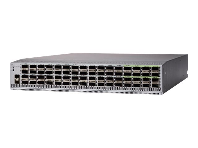 Cisco Nexus 9364C ACI & NX-OS Spine - Switch - 64 x 100 Gigabit QSFP28 / 40 Gigabit QSFP28 + 2 x 10Gb Ethernet SFP+ - Desktop, a