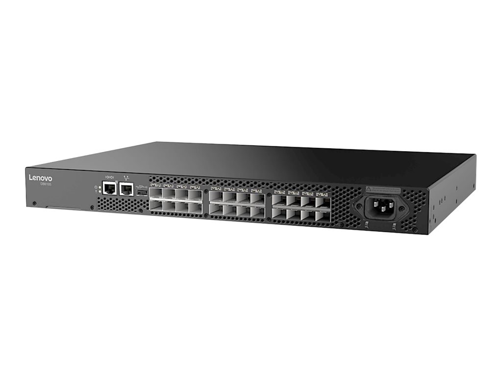 Lenovo ThinkSystem DB610S - Switch - managed - 24 x 32Gb Fibre Channel SFP+ - Desktop, an Rack montierbar - mit Enterprise Softw