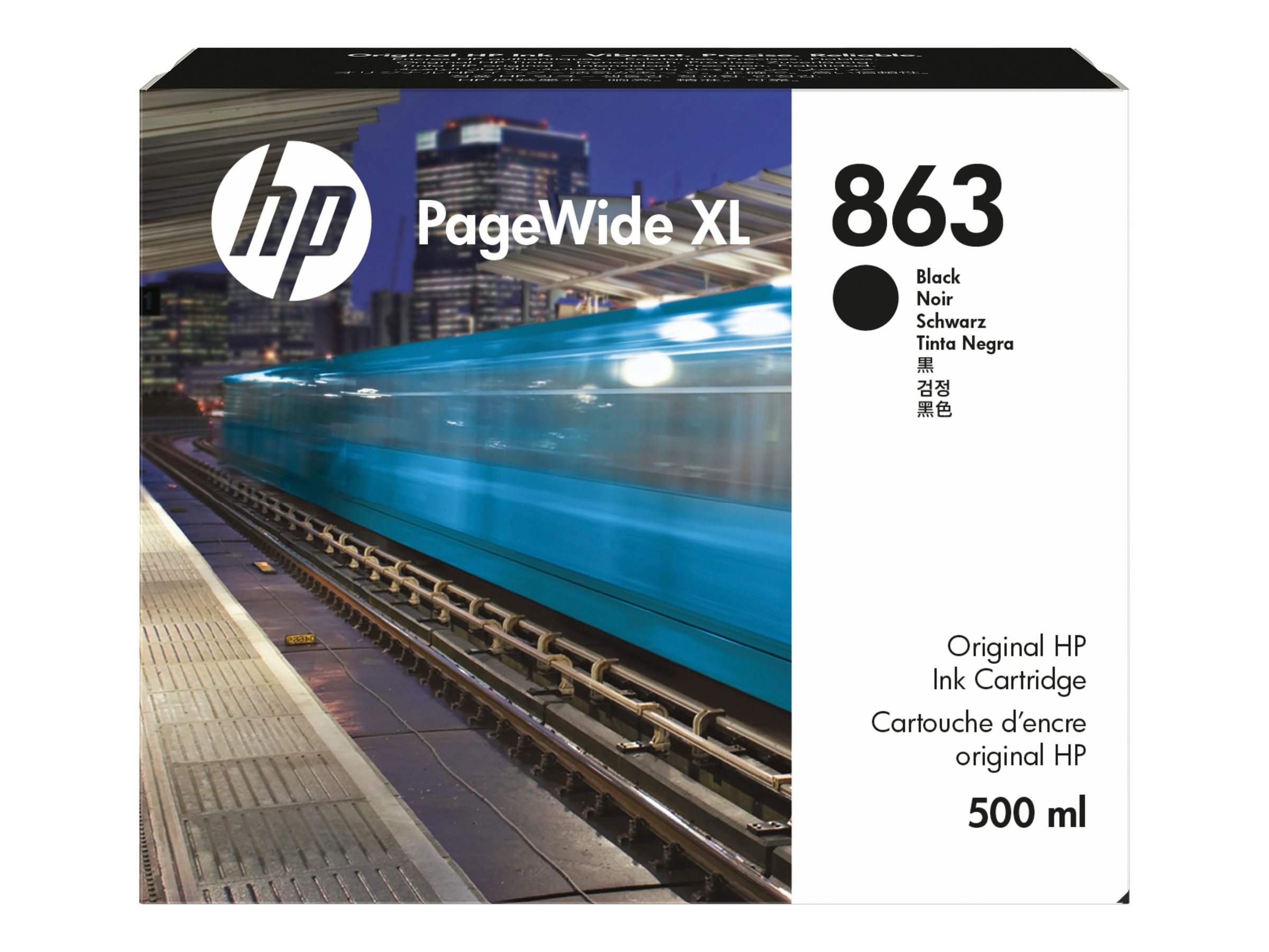 HP 863 - 500 ml - Schwarz - Original - PageWide XL - Tintenpatrone
