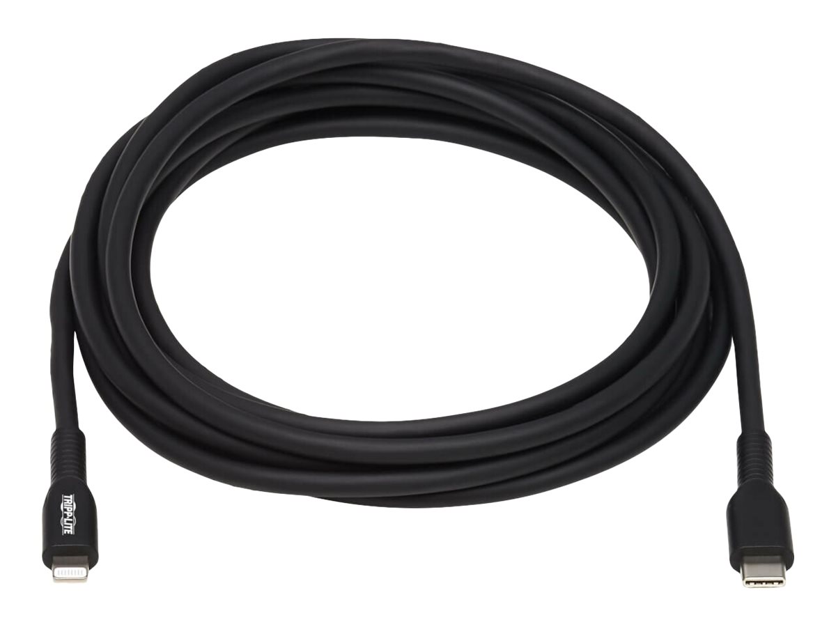 Eaton Tripp Lite Series USB-C to Lightning Sync/Charge Cable (M/M), MFi Certified, Black, 3 m (9.8 ft.) - Lightning-Kabel - 24 p