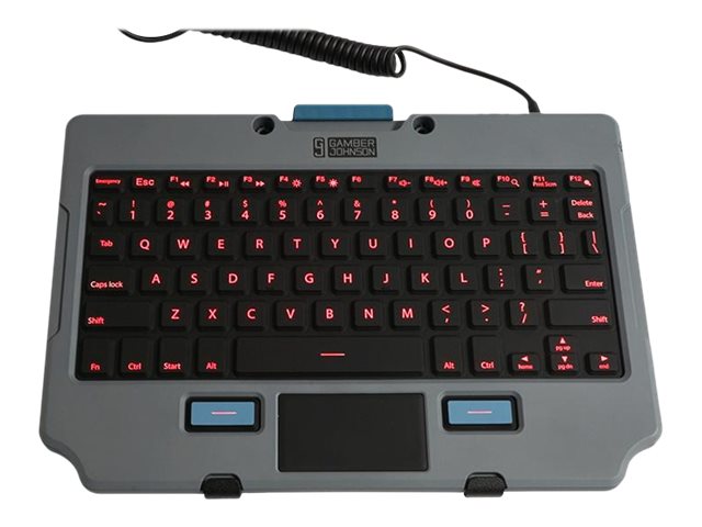 Gamber-Johnson Rugged Lite - Tastatur - mit 2-Tasten-Touchpad - USB 2.0 - Spanisch
