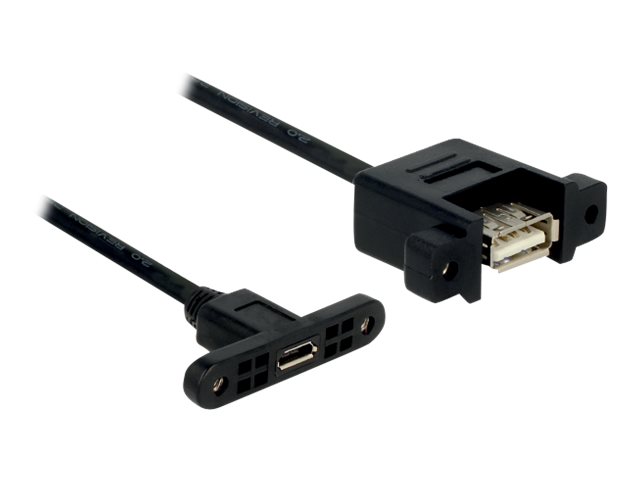 Delock USB 3.0 Typ-A Stecker > USB 3.0 Typ-A Buchse - USB-Kabel - USB (W) zu Micro-USB Type B (W) - USB 2.0 - 1 m - Schwarz