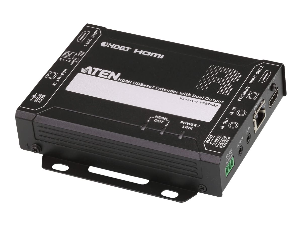 ATEN VanCryst VE814AR - Video/Audio/Infrarot/seriell/Netzwerkextender - Empfänger - HDBaseT - bis zu 150 m