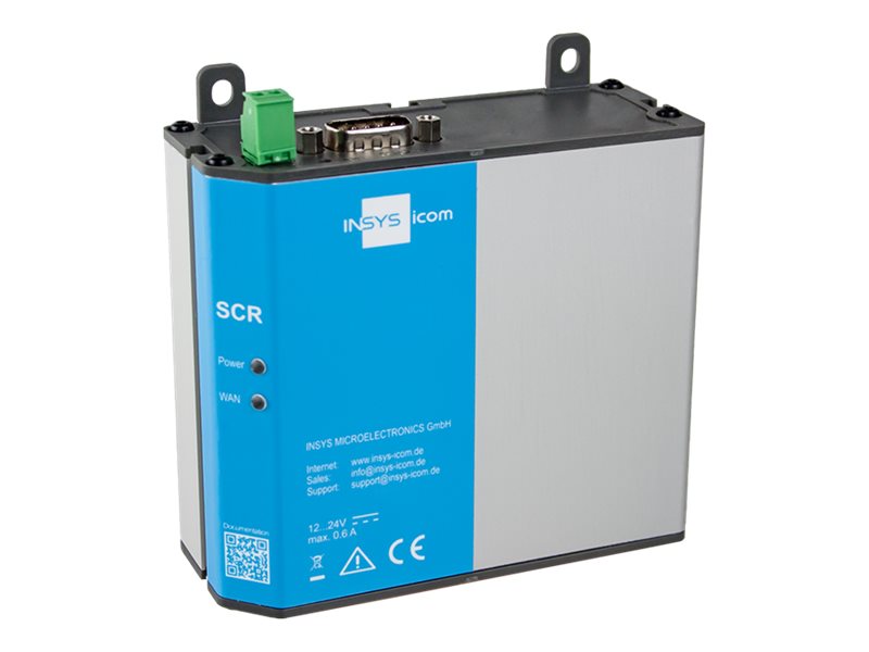 INSYS icom SCR-E 200 - - Router - 2-Port-Switch - Modbus - an DIN-Schiene montierbar, wandmontierbar