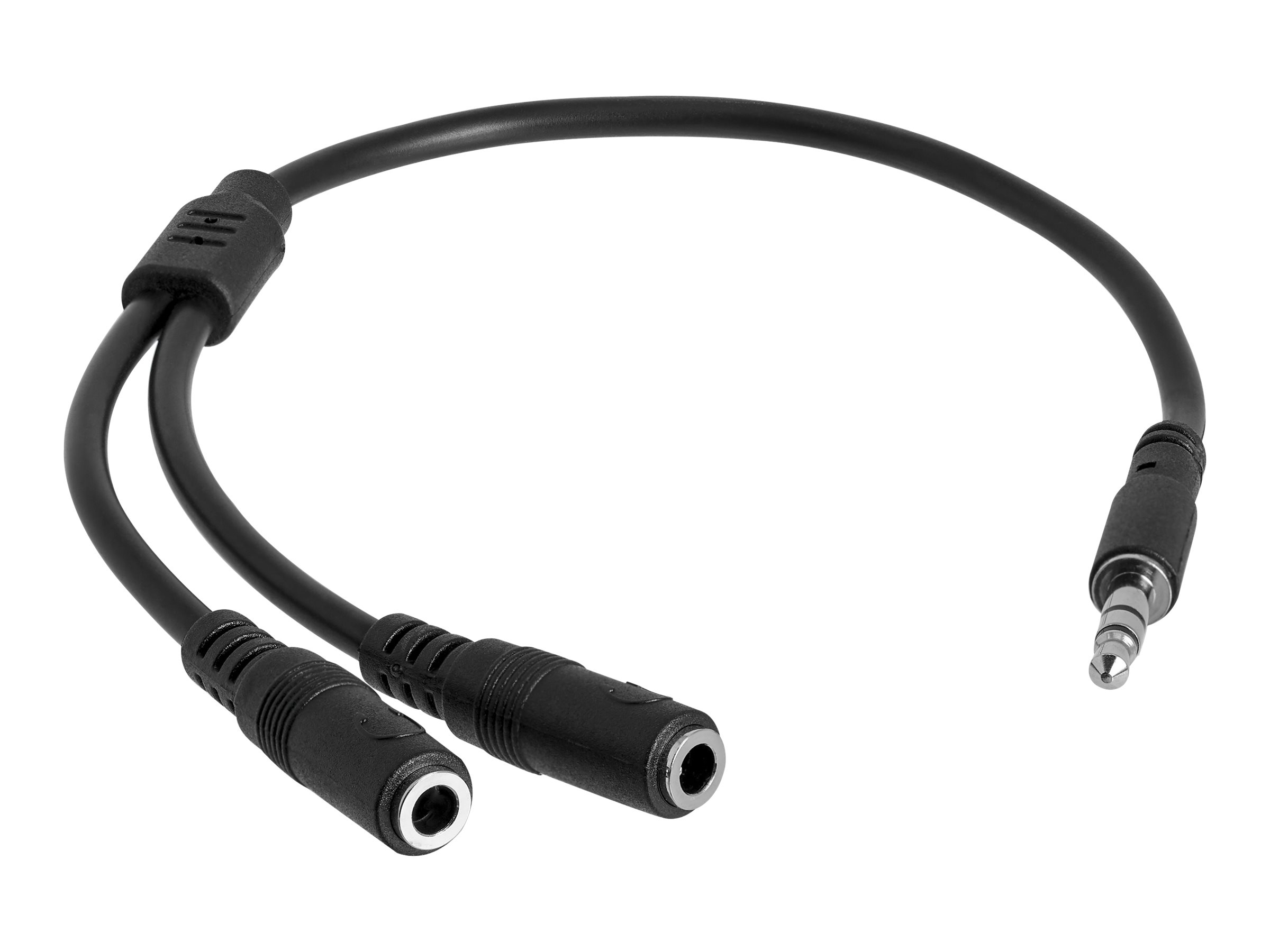 StarTech.com 3,5mm Klinke Y-Splitter Kabel - Headset Splitter - Audio-Splitter - Stereo Mini-Klinkenstecker männlich zu Stereo M