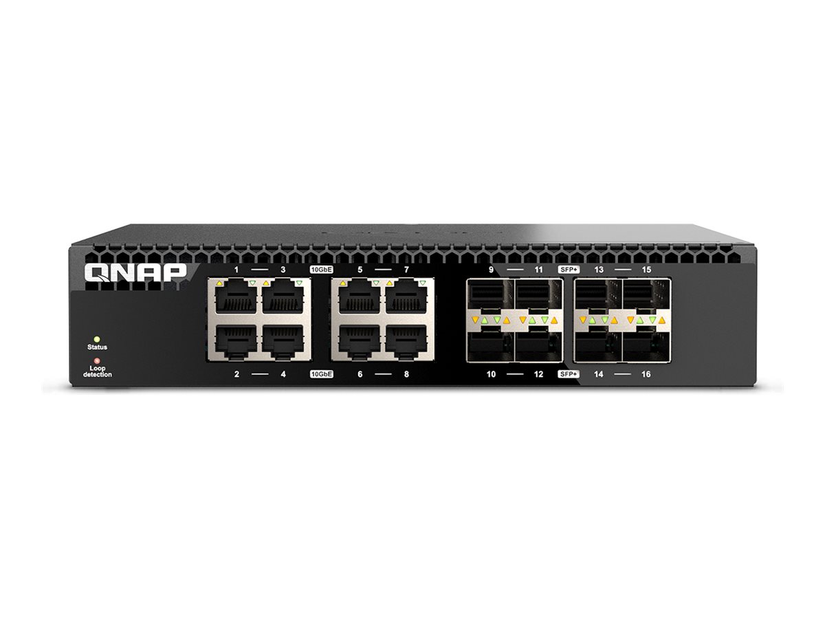 QNAP QSW-3216R-8S8T - Switch - 8 x 100/1000/2.5G/5G/10GBase-T + 8 x 10Gb Ethernet SFP+ - an Rack montierbar