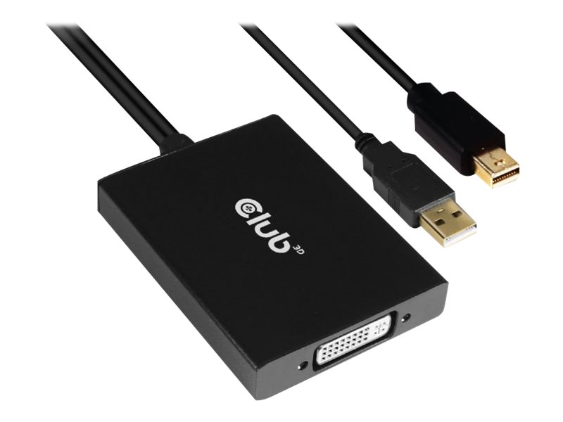 Club 3D - Adapterkabel - USB (nur Strom), Mini DisplayPort (M) zu DVI-D (W) - DisplayPort 1.2a - 60 cm - 4K Untersttzung, aktiv