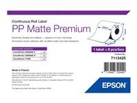 Epson Premium - Polypropylen (PP) - matt - permanenter Acrylklebstoff - Rolle (10,2 cm x 55 m) 8 Rolle(n) Etiketten-Endlospapier