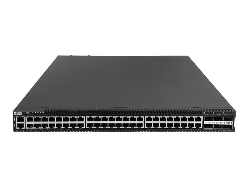 D-Link DXS 3610-54T - Switch - L3 - managed - 48 x 10 Gigabit Ethernet + 6 x 40 Gigabit QSFP+ / 100 Gigabit QSFP28 - Luftstrom v