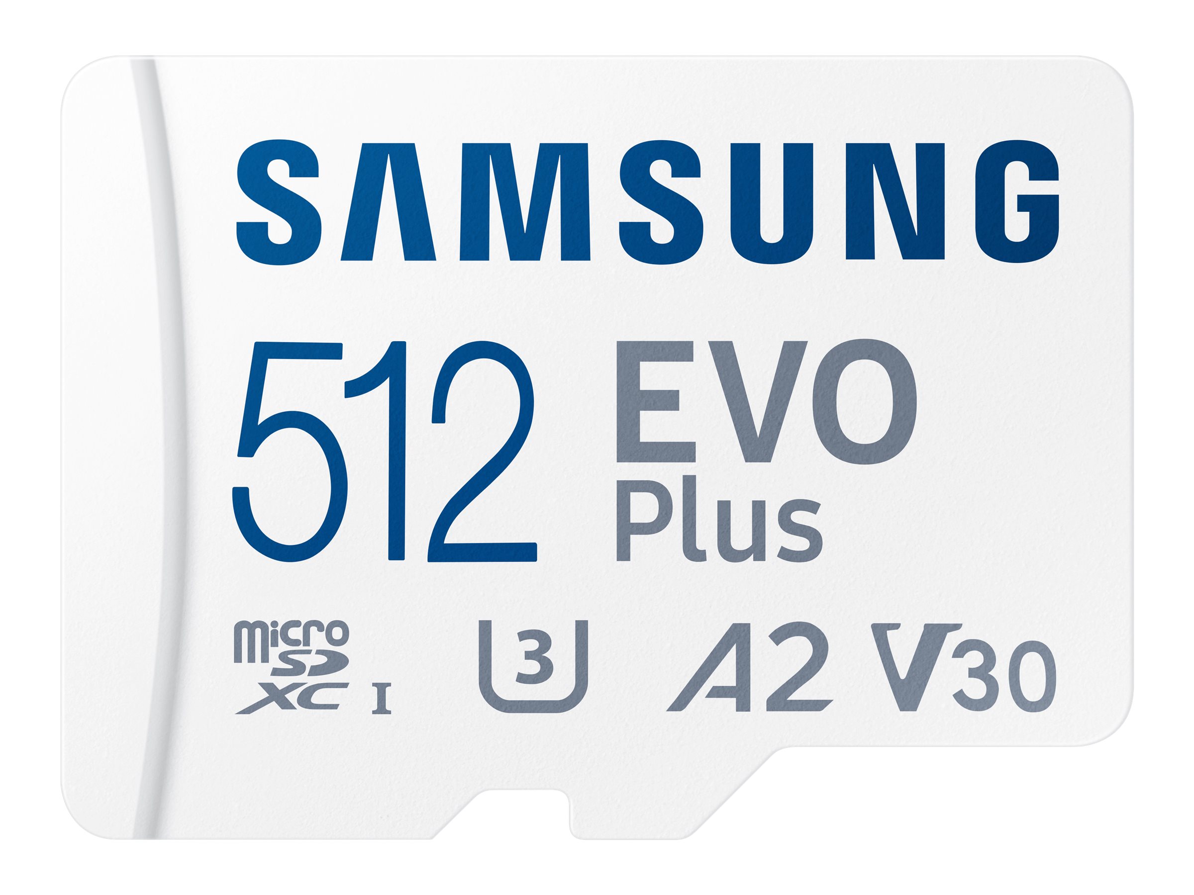 Samsung EVO Plus MB-MC512KA - Flash-Speicherkarte (microSDXC-an-SD-Adapter inbegriffen) - 512 GB - A2 / Video Class V30 / UHS-I 