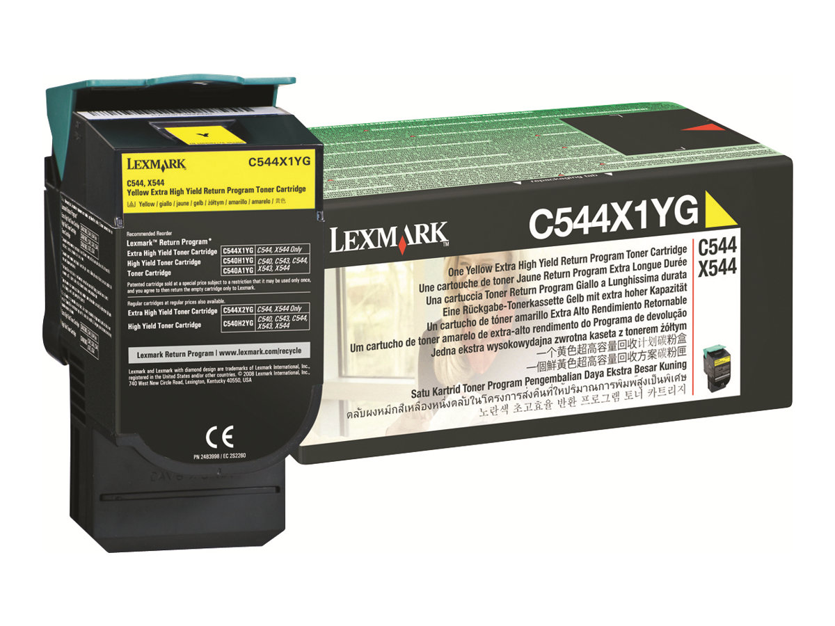 Lexmark - Besonders hohe Ergiebigkeit - Gelb - Original - Tonerpatrone LCCP, LRP - fr Lexmark C544, C546, X544, X546, X548