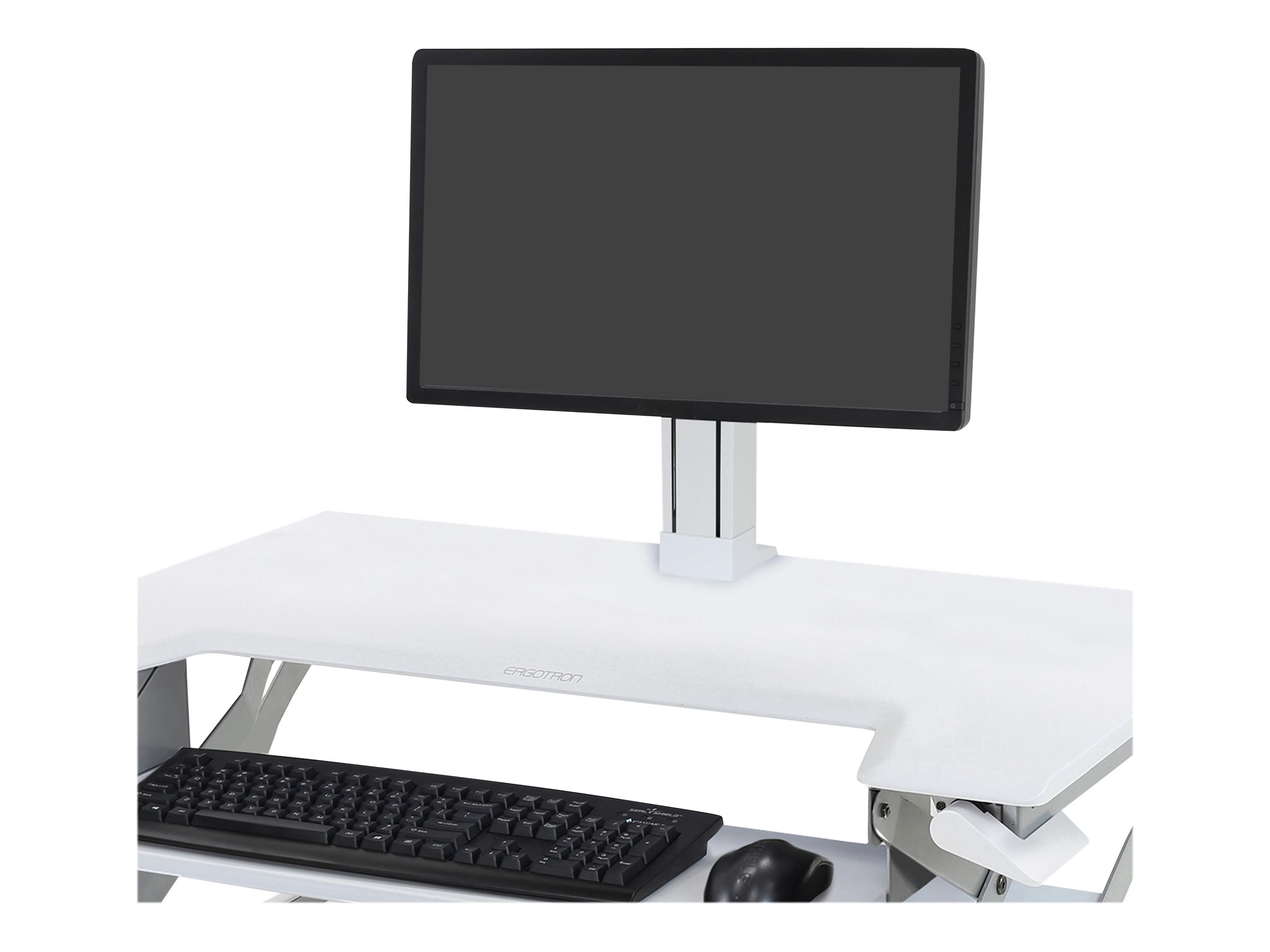 Ergotron WorkFit Single LD Monitor Kit - Montagekomponente (Wagen-Upgradeset) - fr LCD-Display - weiss - Bildschirmgrsse: bis 