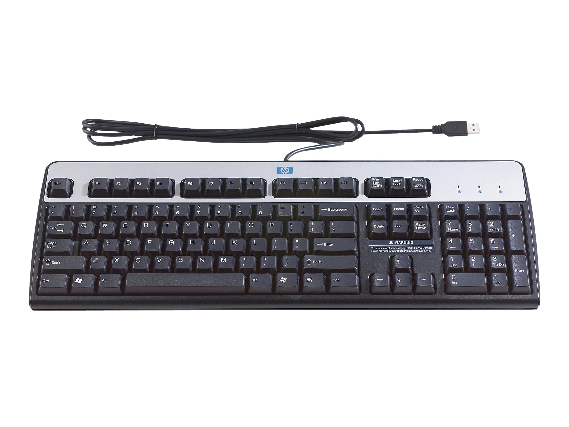 HPE Standard - Tastatur - USB - Silber, Carbonite