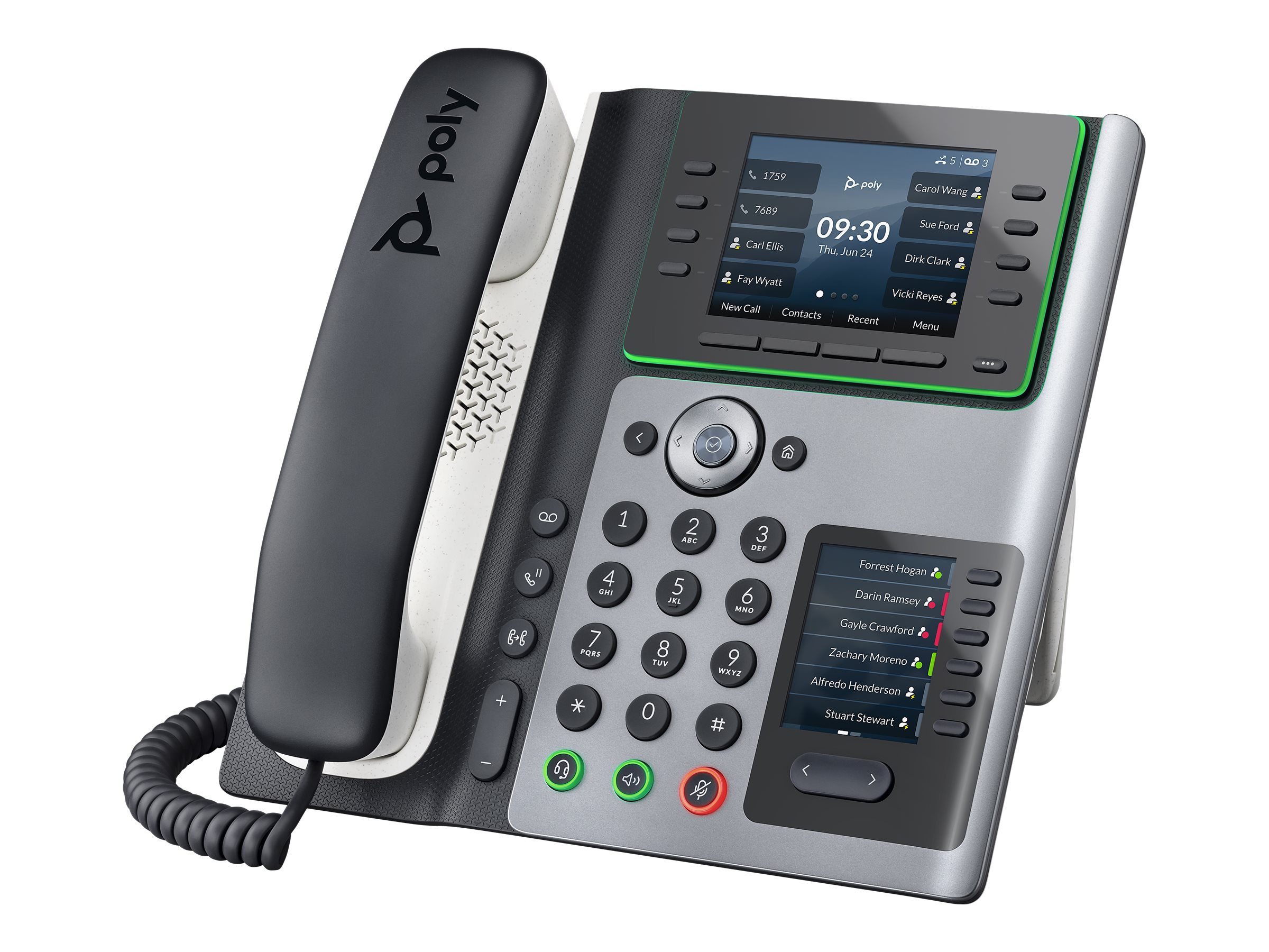 Poly Edge E400 - VoIP-Telefon mit Rufnummernanzeige/Anklopffunktion - dreiweg Anruffunktion - SIP, SDP
