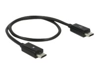 Delock Power Sharing Cable - USB-Kabel - Micro-USB Typ B (M) zu Micro-USB Typ B (M) - USB 2.0 OTG - 30 cm - Schwarz