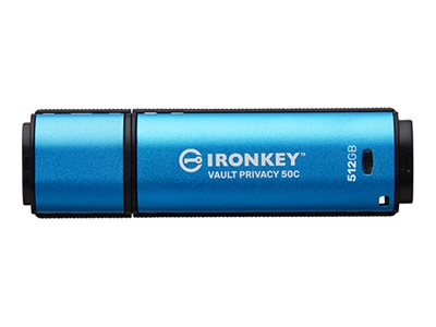 Kingston IronKey Vault Privacy 50C IKVP50C - USB-Flash-Laufwerk - verschlsselt - 512 GB - USB 3.2 Gen 1 - TAA-konform