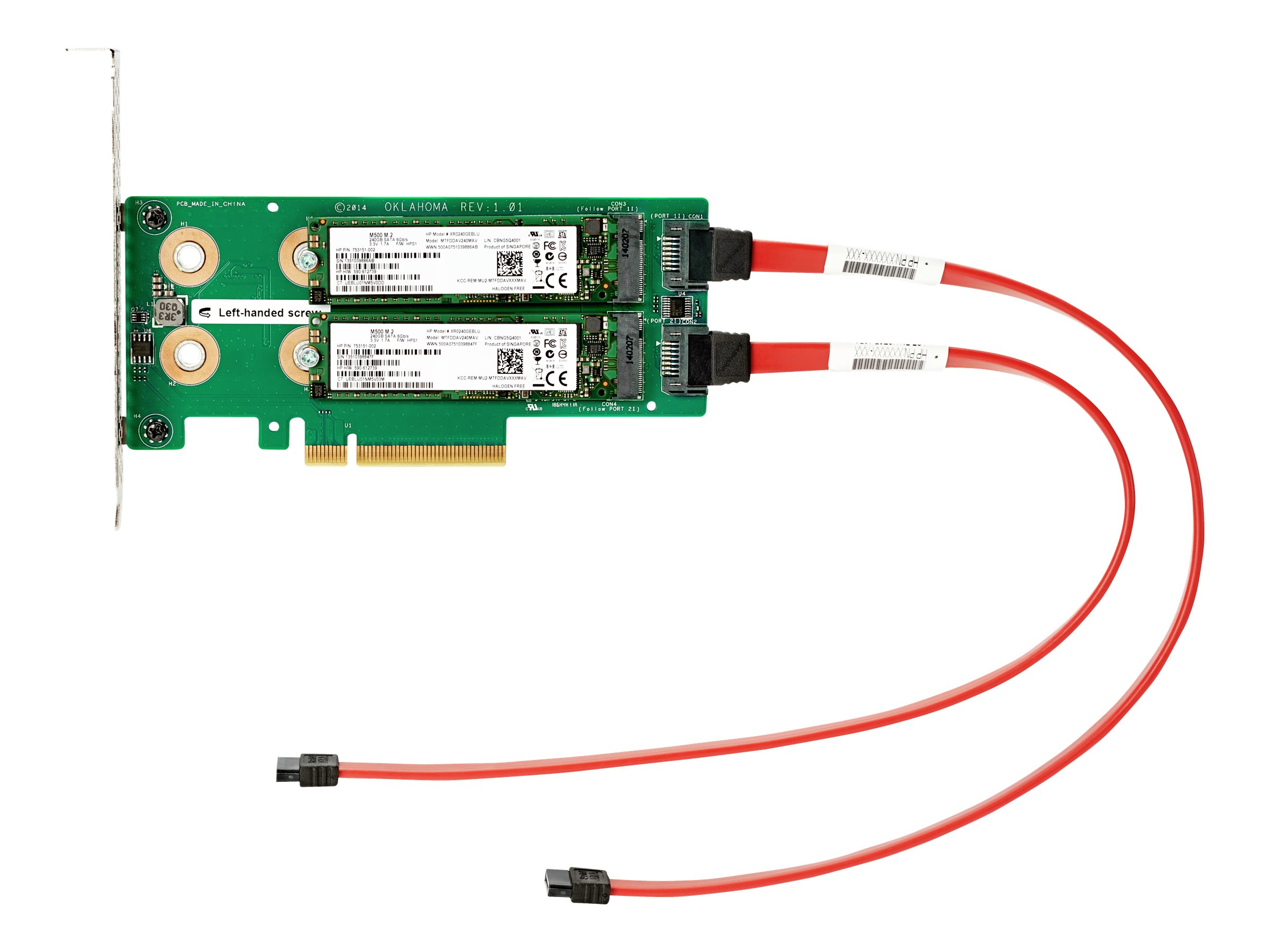 HPE Universal SATA HHHL M.2 Kit - Schnittstellenadapter - M.2 - M.2 Card - PCIe - fr ProLiant DL20 Gen10, DL325 Gen10, DL345 Ge