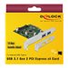 DeLock - USB-Adapter - PCIe 3.0 x4 Low-Profile - USB 3.1 Gen 2 x 2
