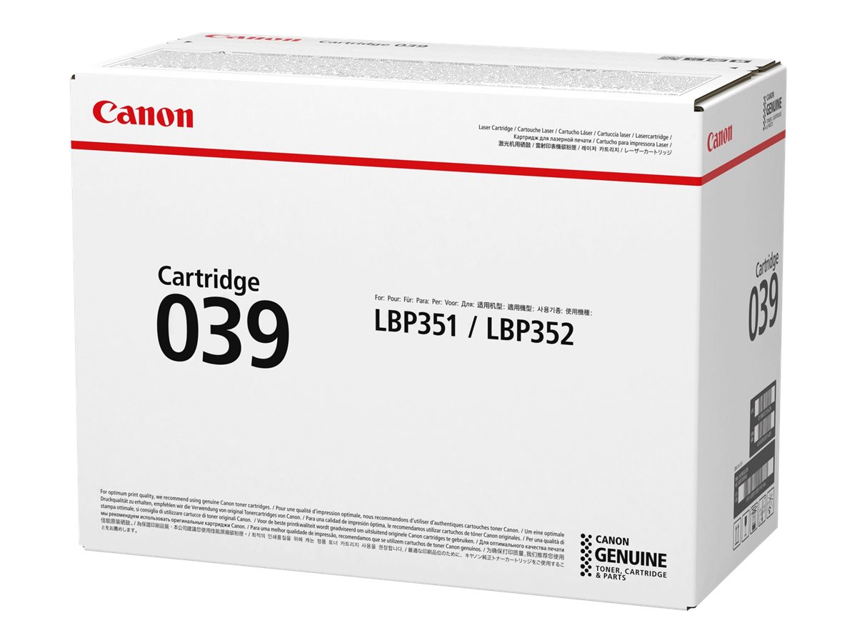 Canon 039 - Schwarz - Original - Tonerpatrone - fr imageCLASS LBP351dn, LBP351x, LBP352dn, LBP352x; i-SENSYS LBP351x, LBP352x; 