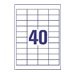 Avery Zweckform Universal - Papier - permanenter Klebstoff - weiss - 48.5 x 25.4 mm 8000 Etikett(en) (200 Bogen x 40) Etiketten