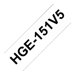 Brother HGE-151V5 - Schwarz auf durchsichtig - Rolle (2,4 cm x 8 m) 5 Kassette(n) laminiertes Band - fr P-Touch PT-9500pc, PT-9