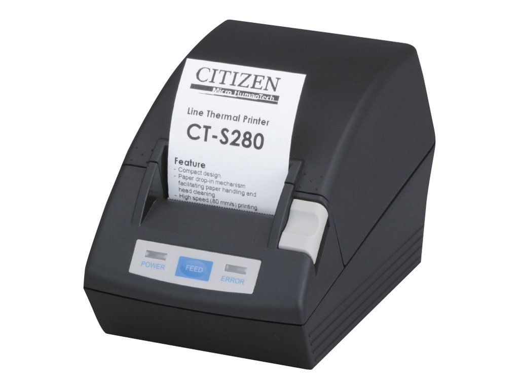 Citizen CT-S280 - Belegdrucker - zweifarbig (monochrom) - Thermozeile - Rolle (5,8 cm) - 203 x 203 dpi