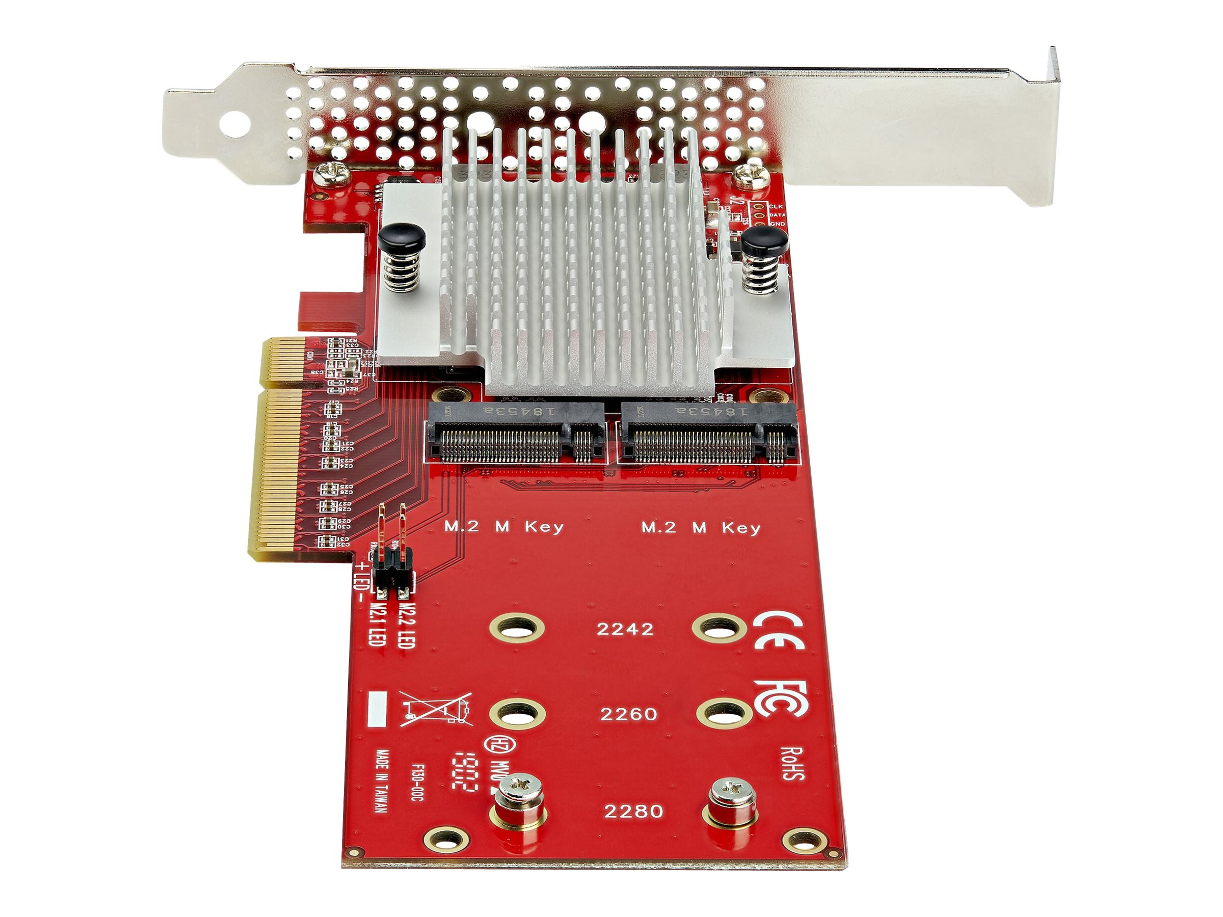 StarTech.com Dual M.2 PCIe SSD Adapter Karte - x8 / x16 Dual NVMe oder AHCI M.2 SSD zu PCI Express 3.0 - M.2 NGFF PCIe (M-Key) k