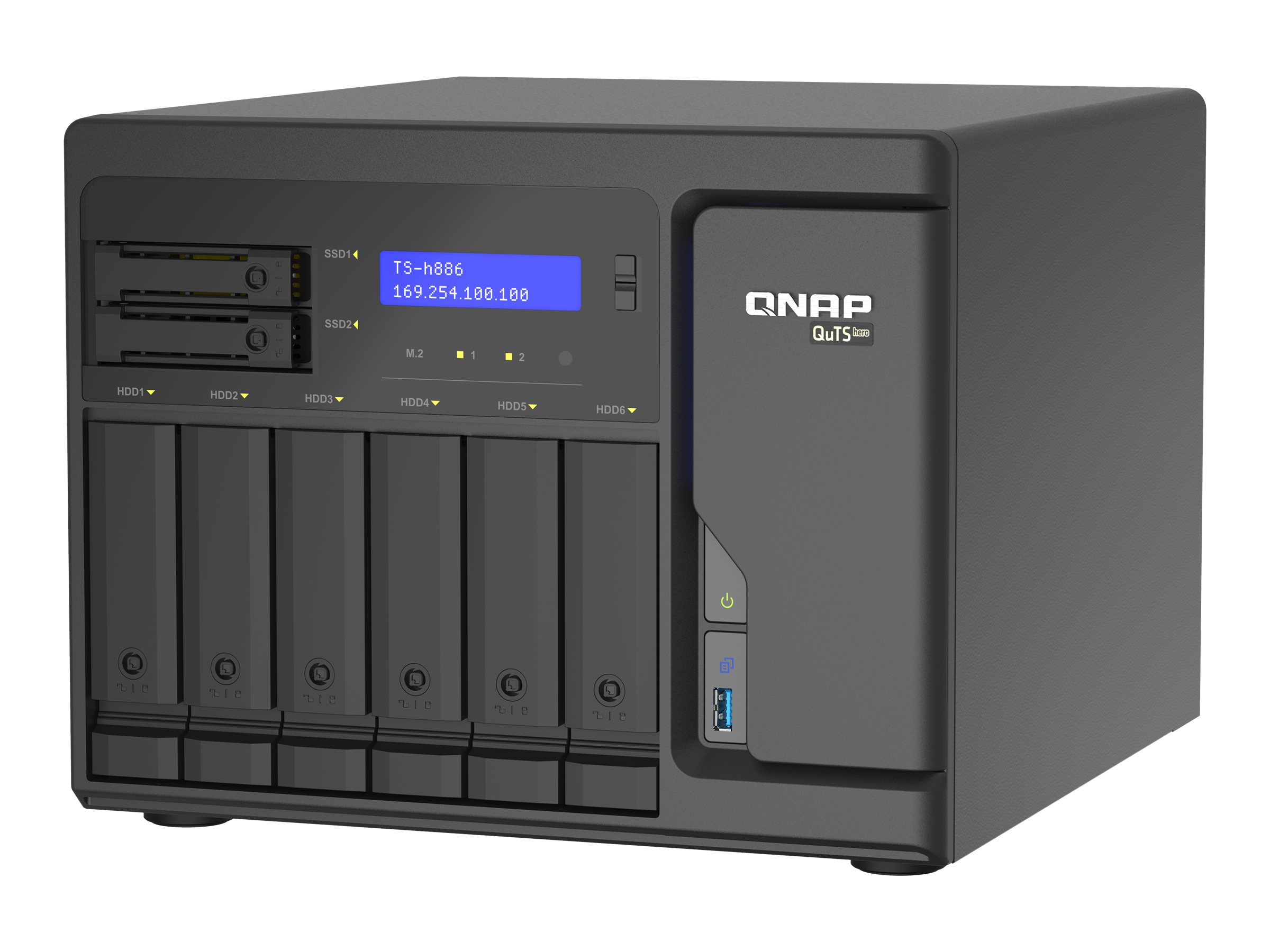 QNAP TS-H886-D1622-16G - NAS-Server - 8 Schchte - SATA 6Gb/s - RAID RAID 0, 1, 5, 6, 10, 50, JBOD, 60 - RAM 16 GB