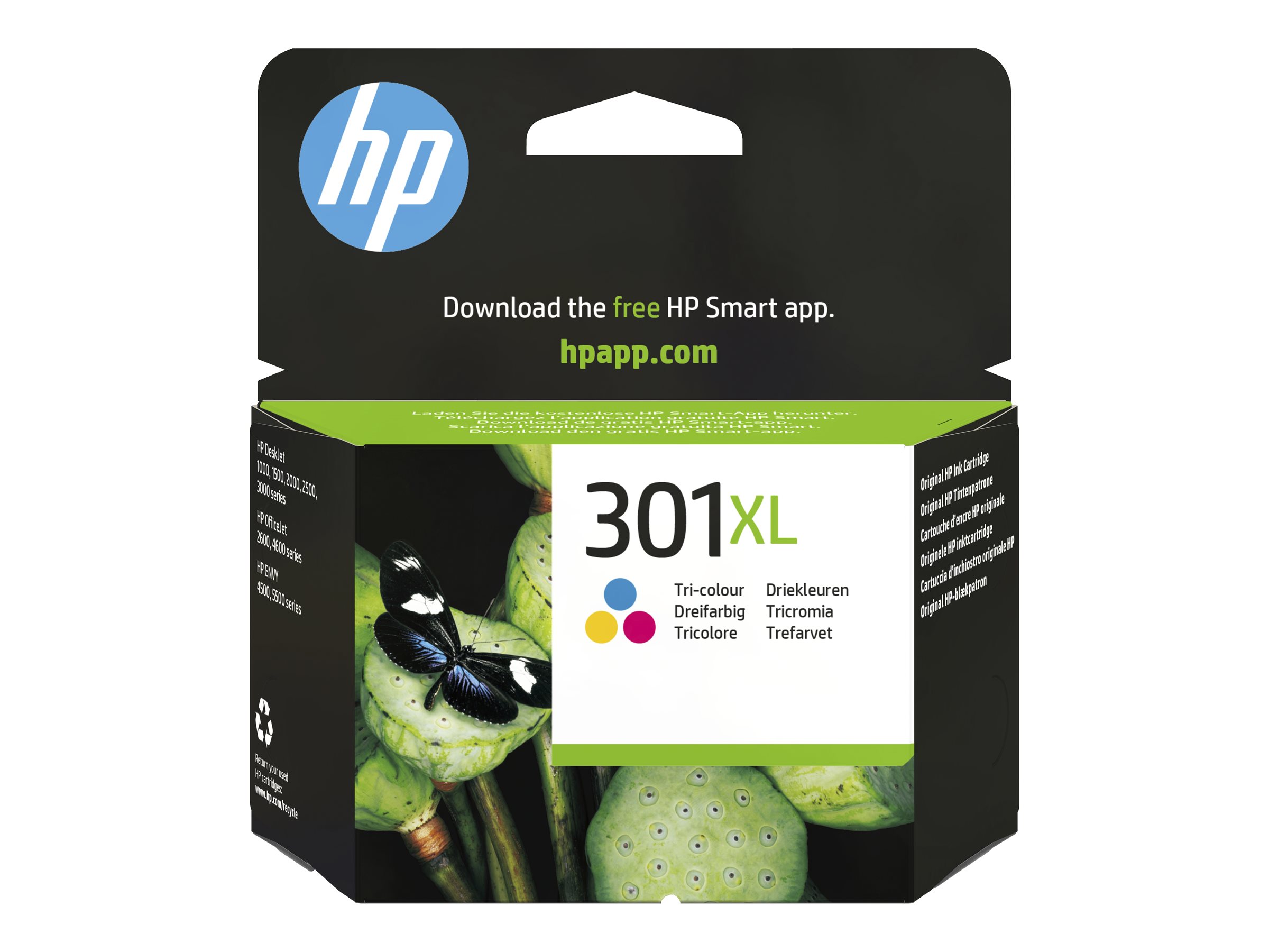 HP 301XL - 6 ml - Hohe Ergiebigkeit - Farbe (Cyan, Magenta, Gelb) - original - Tintenpatrone