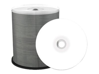 MediaRange Inkjet Fullsurface-Printable - 100 x DVD-R - 4.7 GB 16x - weiss - mit Tintenstrahldrucker bedruckbare Oberflche - Sp