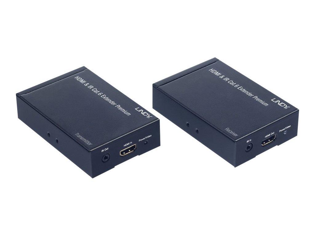 LINDY HDMI & IR CAT6 Extender Premium - Video-/Audio-/Infrarot-Übertrager - HDMI - bis zu 100 m