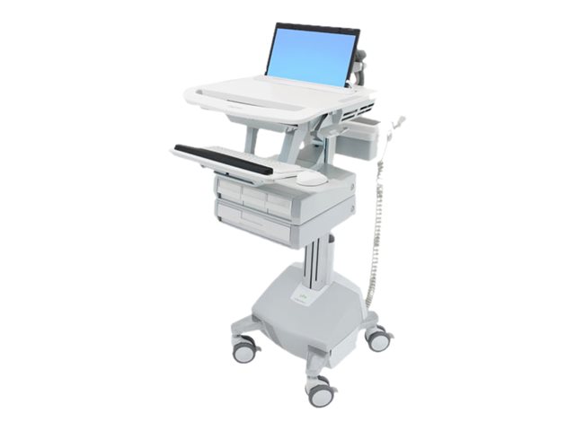 Ergotron Laptop Cart, LiFe Powered, 4 Drawers - Wagen - offene Architektur - fr Notebook / PC-Ausrstung - verriegelbar - mediz