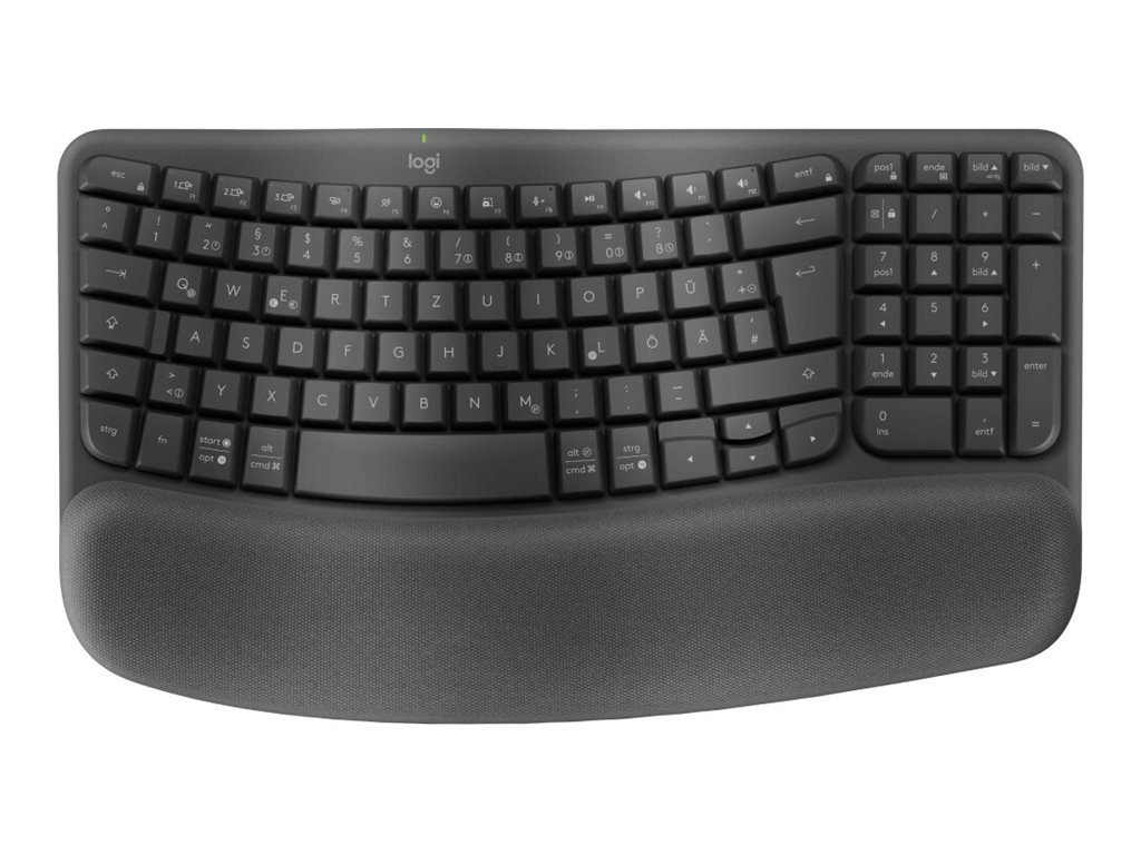 Logitech Wave Keys - Tastatur - kabellos - 2.4 GHz, Bluetooth LE - QWERTZ - Schweiz