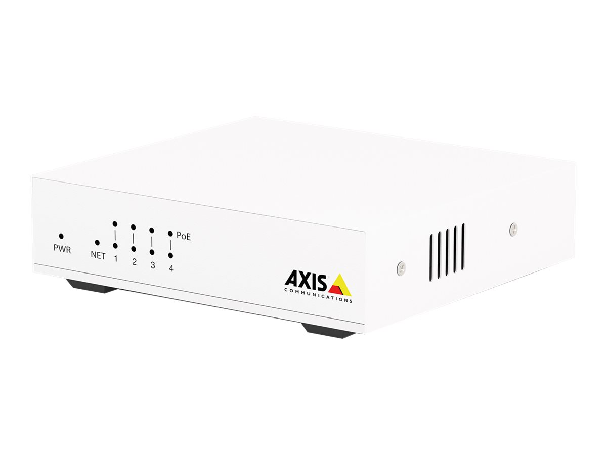Axis D8004 - Switch - unmanaged - 4 x 10/100 (PoE+) + 1 x 10/100 - Desktop - PoE+ (60 W)