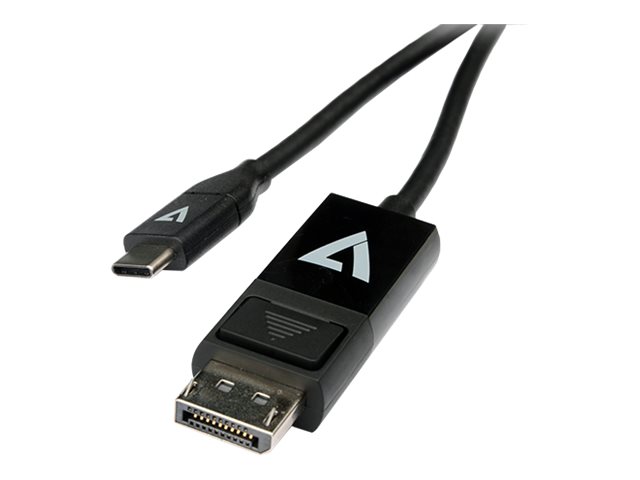 V7 - DisplayPort-Kabel - 24 pin USB-C (M) zu DisplayPort (M) - 2 m - Schwarz