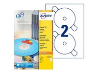 Avery - Weiss - 117 mm rund 50 Etikett(en) (25 Bogen x 2) CD/DVD-Etiketten